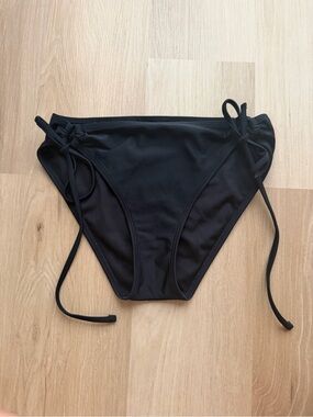 Xhilaration Black Side Tie Bikini Bottoms Size Large Swimwear